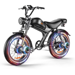 Електрически велосипед Emoko C93 – Upgraded Version (Dual Motor 2×1000W, 48V 23Ah, 20″ Fat Tyre)
