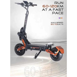Електрически скутер Quickwheel D5 5000W, 48V/35Ah, 12 инча – Мощност и скорост за екстремни пътувания