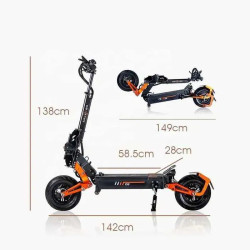Електрически скутер Quickwheel D5 5000W, 48V/35Ah, 12 инча – Мощност и скорост за екстремни пътувания
