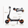 Електрически скутер Quickwheel D5 5000W, 48V/35Ah, 12 инча – Мощност и скорост за екстремни пътувания