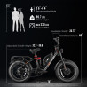 Eahora LUNA II 48V 20Ah – 1000W електрически fat bike 20"