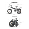 Сгъваем лектрически велосипед Ridstar H20 – 1000W, 48V, 10.4Ah, 20 инча