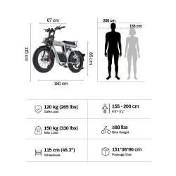 Coswheel CT20S – Електрически велосипед 2000W 60V/27.5AH