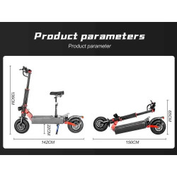 Офроуд електрическа тротинетка Quickwheel Explorer Plus 8000W, 60V/43Ah – Мощност и стабилност за най-трудните терени