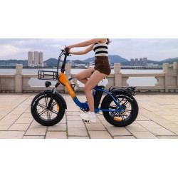 Ridstar MN-20 Сгъваем Електрически Велосипед 1000W 48V 15Ah Fat Tire