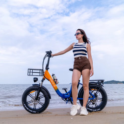 Ridstar MN-20 Сгъваем Електрически Велосипед 1000W 48V 15Ah Fat Tire
