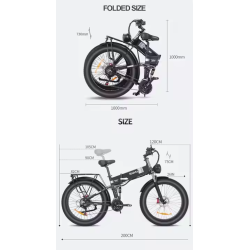 H1: Електрически Fat Bike XQS H26PRO – 1500W, 48V, 26" – Сгъваем, Мощен и Проходим