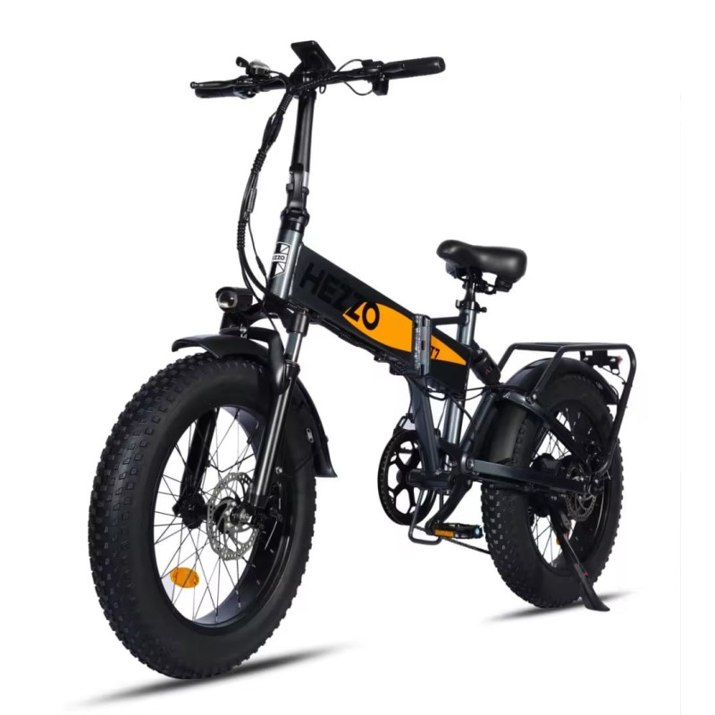 HEZZO T7 – Сгъваем електрически велосипед 750W, 48V, с дебели гуми